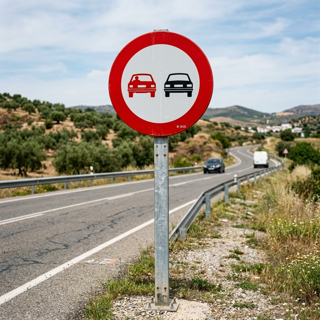 Señal DGT: no-overtaking