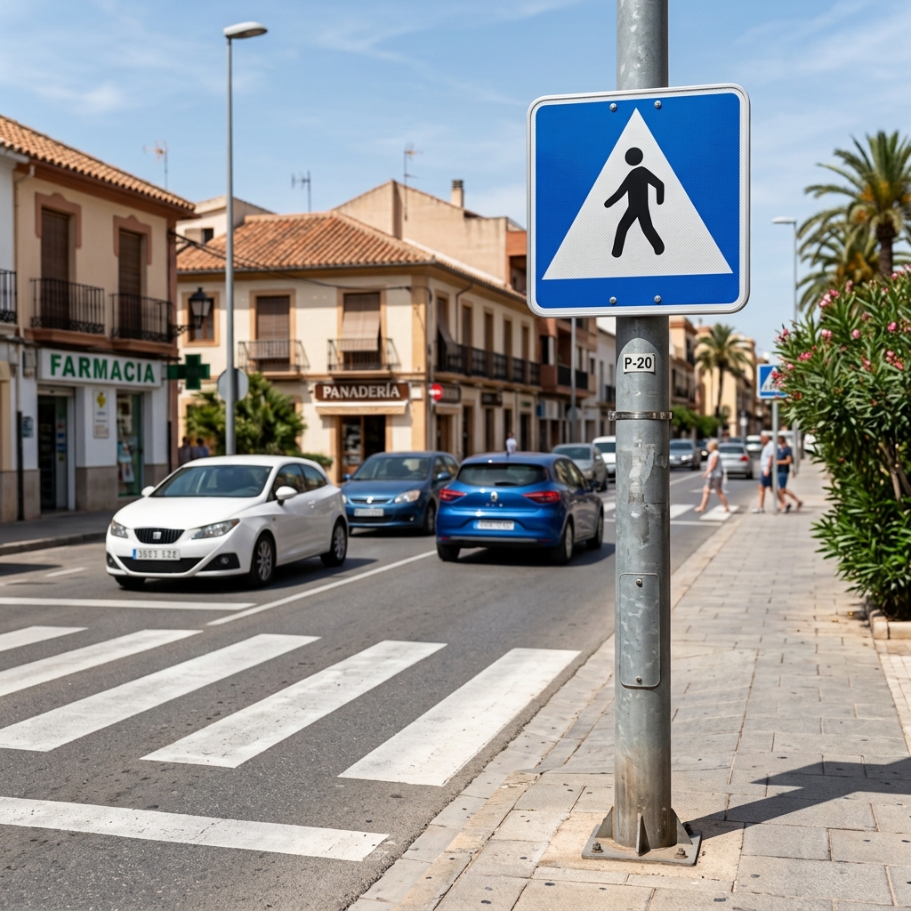 Señal DGT: zebra-crossing