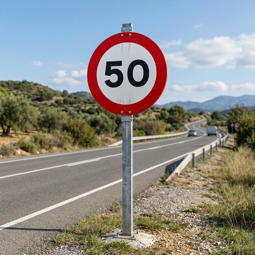 Señal DGT: speed-limit-50
