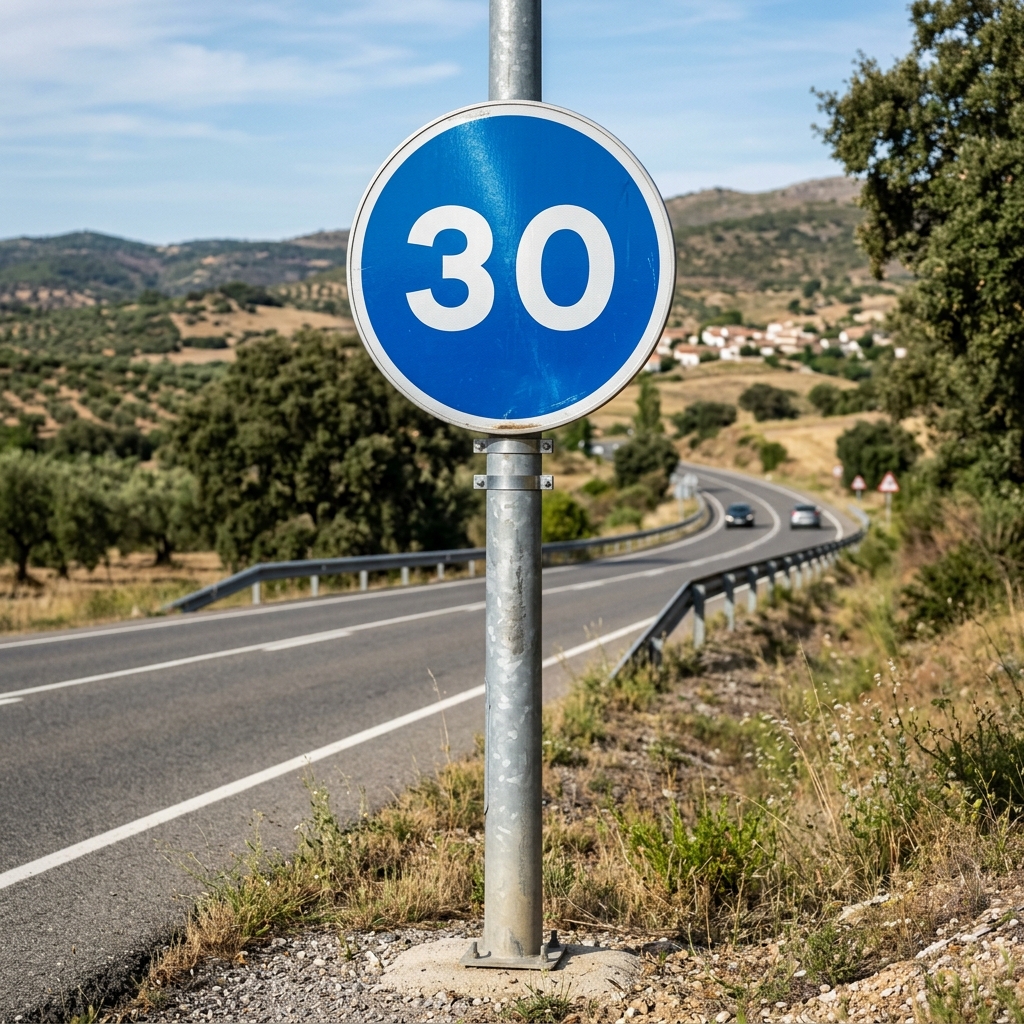 Ilustración del examen DGT: ¿Cuál es la velocidad mínima en autopista para vehículos que no sean de tracción animal?