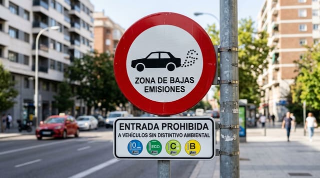 Ilustración del examen DGT: ¿Qué prohibición establece la señal R-120 colocada en los accesos urbanos?